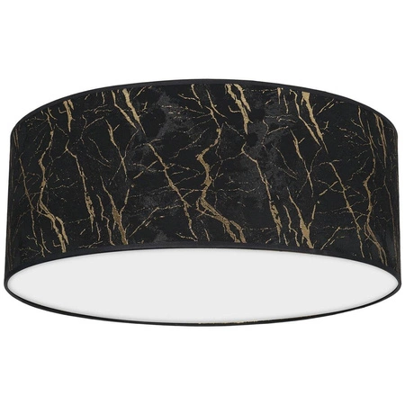 Stylowy plafon do salonu SENSO Black/Gold Ø40 cm 3xE27 | czarny złoty