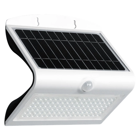 Lampa solarna BUTTERFLY biała 6,8W barwa neutralna 4000K z czujnikiem ruchu i zmierzchu EKO3997