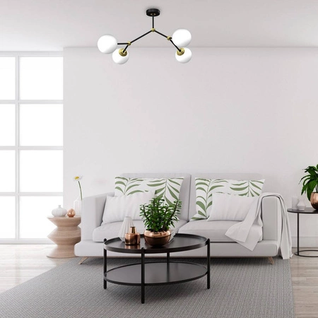 Lampa sufitowa JOY, MLP 7461, czarny/złoty, 4x40W E14