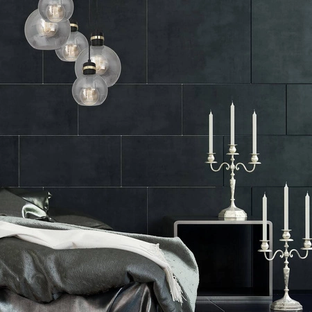 Lampa wisząca KOŁO OMEGA BLACK / GOLD MLP6534