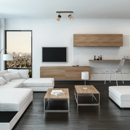 Lampa sufitowa nowoczesna reflektorek spot BARON II czarny szer. 37cm