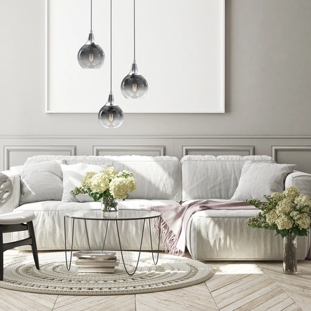 Lampa wisząca MONTE SILVER, MLP8323, srebrna, 3x60W E27