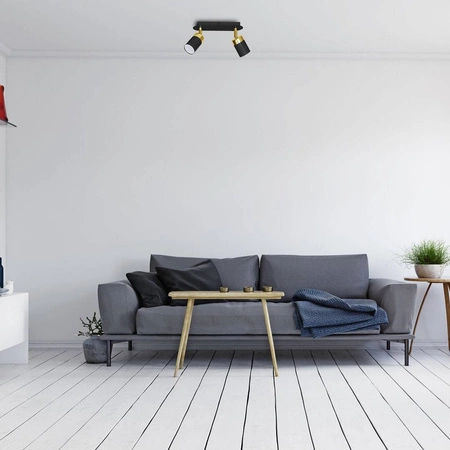 Lampa sufitowa JOKER, MLP6124, czarny/złoty, 2x8W GU10