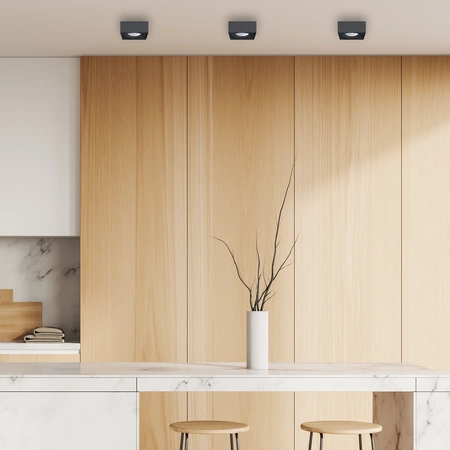 Oprawa wpuszczana Bali Square, ML0084, czarna, 1x8W GU10