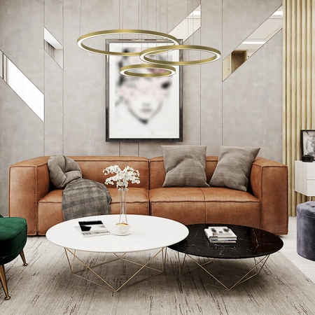 Lampa wisząca GALAXIA, ML8790, złoty mat, 85W LED, barwa ciepła 3500K