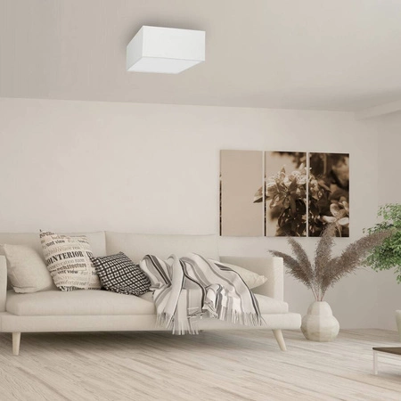 Lampa sufitowa ALBION, MLP7506, biel/bawełna, 2x60W E27