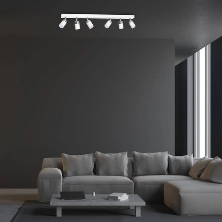 Lampa sufitowa nowoczesna reflektorek spot JOKER VI biały szer. 90cm