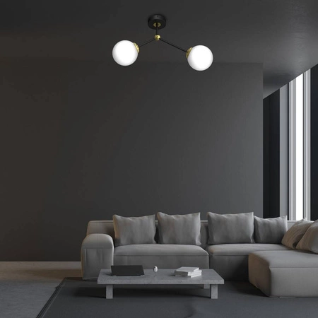 Lampa sufitowa JOY, MLP7459, czarny/złoty, 2x40W E14