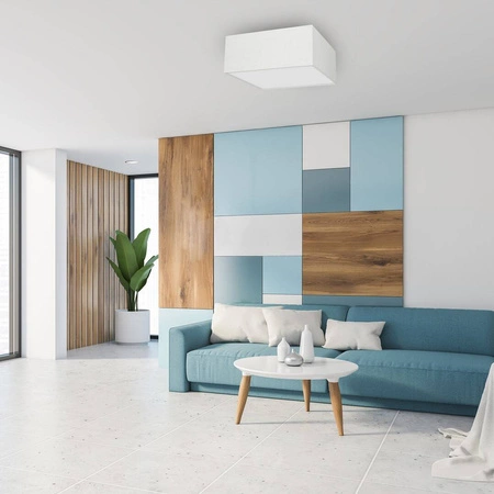 Lampa sufitowa ALBION, MLP7507, biel/bawełna, 3x60W E27