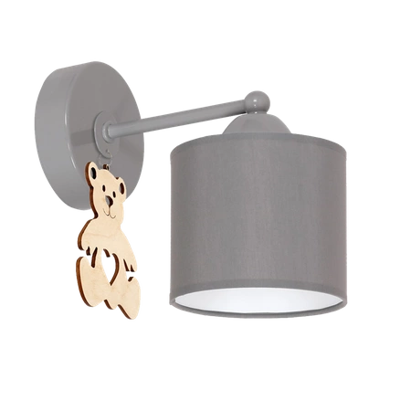 Kinkiet dziecięcy MIŚ szary