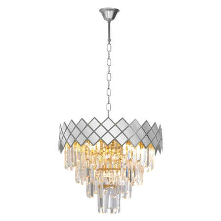 Lampa wisząca CARISMA, chrom/transparentny, 9x40W E14, ML8889
