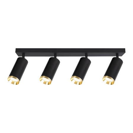 Oprawa Mica Spot Czarny + Złoty 4xGU10