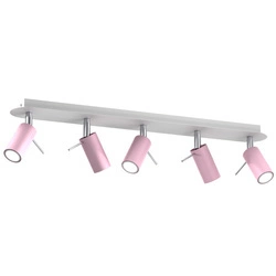 Lampa sufitowa PRESTON PINK/WHITE 5x mini GU10