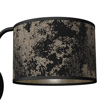 Stylowy kinkiet ścienny do salonu SATINO GOLD 1xE27 | czarny złoty