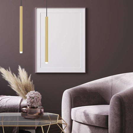 Lampa wisząca MONZA BRASS, MLP8839, czarno-złota, 1x8W G9