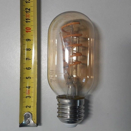 Żarówka FILAMENT LED E27 4W ciepła 2700K T45 spirala podłużna
