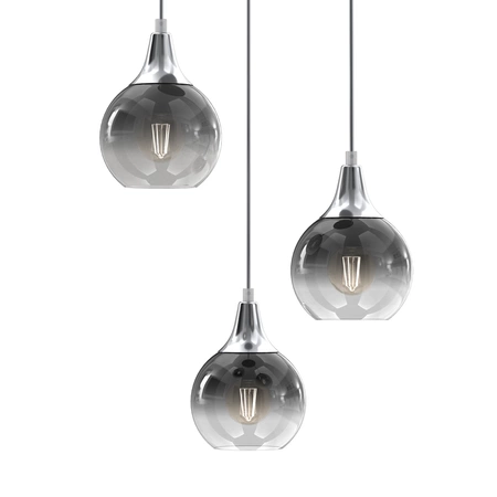 Lampa wisząca MONTE SILVER, MLP8323, srebrna, 3x60W E27