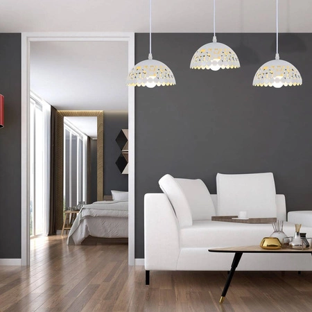 Lampa wisząca LISA , ML6139, biały/złoty, 3x60W E27