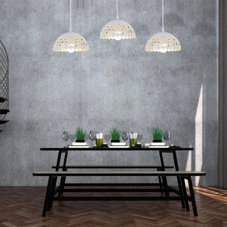 Lampa wisząca LISA , ML6139, biały/złoty, 3x60W E27