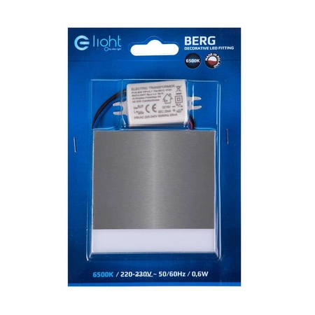 Oprawa schodowa LED 0,6W BERG barwa zimna 6500K EKS4406