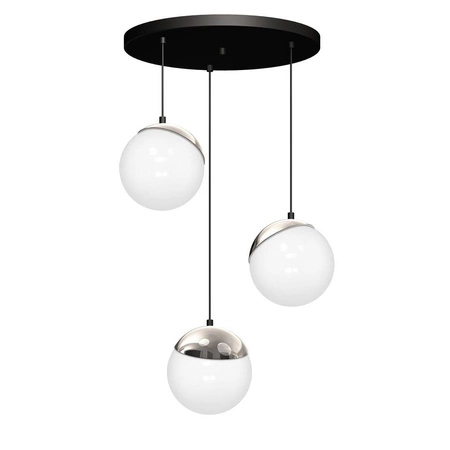 Lampa wisząca nowoczesna szklana kula SFERA III chrom śr. 35cm