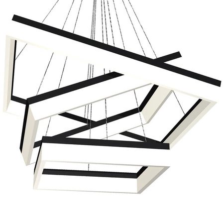 Lampa wisząca kwadraty NERO LED 81,5cm