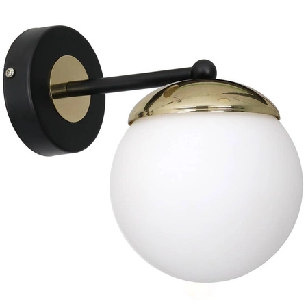 Nowoczesna lampa ścienna kinkiet SPARTA BLACK / GOLD MPL6512