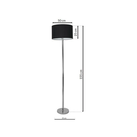 Lampa stojąca CASINO BLACK/CHROME 1xE27 ML6382