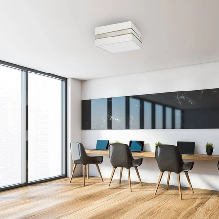 Lampa sufitowa ULTIMO WHITE, MLP7347, 40 cm, biały/transparentny/złoty, 2x60W E27