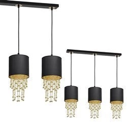 Nowoczesna lampa wisząca listwa ALMERIA BLACK/GOLD 3xE27 MLP64400