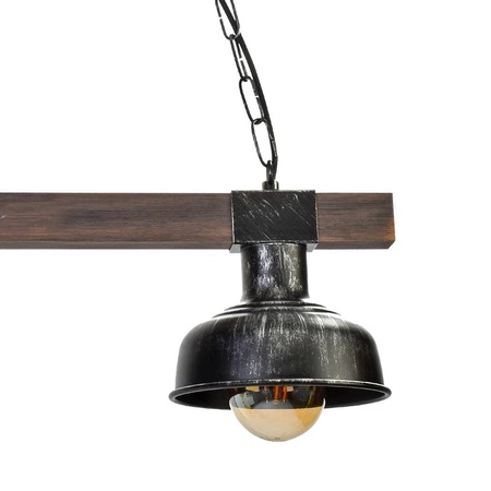 Lampa wisząca FARO BLACK / WOOD 2xE27 60W MLP6242