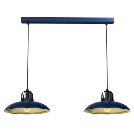 Lampa wisząca FELIX NAVY BLUE/GOLD 2xE27