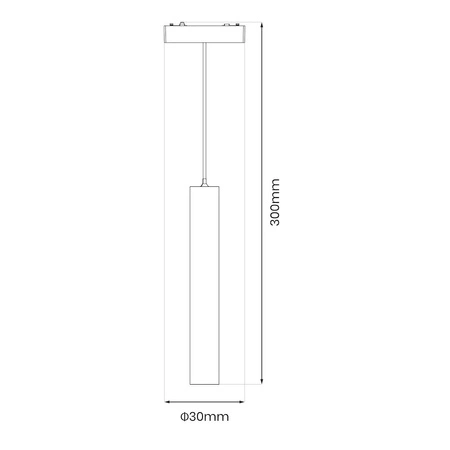 Slim Magnetic Track Czarny Pendant 6W LED Tuya CCT