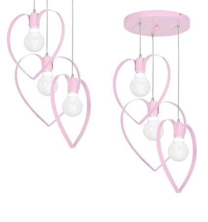 Lampa wisząca AMORE PINK 3xE27 MLP9954