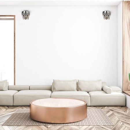 Kinkiet kryształowy designerski GRACE CHROME 2xE14 | chrom