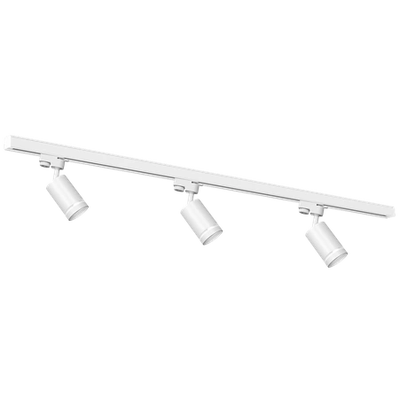 Zestaw Szynoprzewód 3xPipe Ring GU10 + Prowadnica 1,5m - Biały