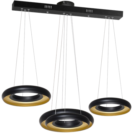 Lampa wisząca RONDO NERO LED 3x22cm