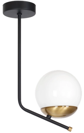 Lampa sufitowa nowoczesna kula CARINA czarny/biały