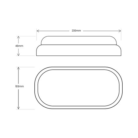 Oprawa Kanałowa Davo Owal 18W 4000K IP64 Czarny