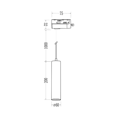 Oprawa Pipe Track Zwis Biały 1xGU10