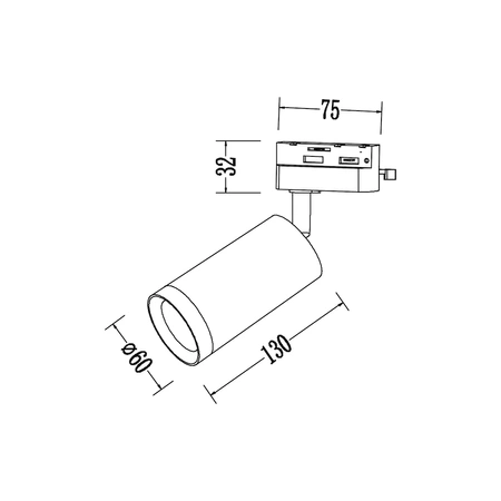 Oprawa Mica Track Czarny + Złoty 1xGU10
