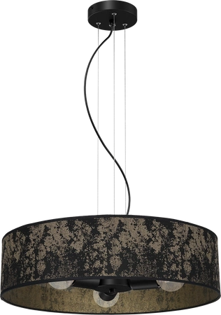Lampa wisząca SATINO, czarny/złoty, 3x60W E27, MLP7320