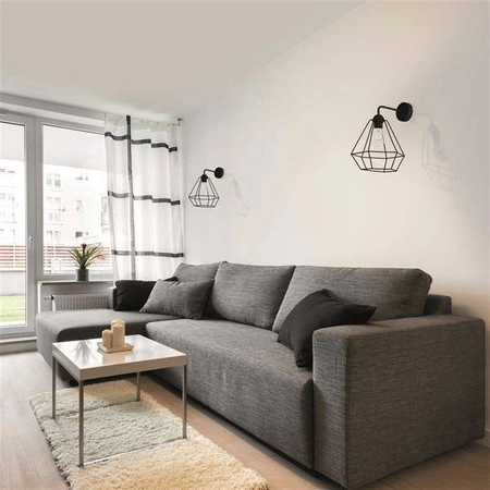 Kinkiet nowoczesny druciana lampa ALMA czarny