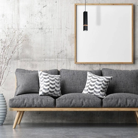 Lampa wisząca nowoczesna VIDAR I czarny szer. 8cm