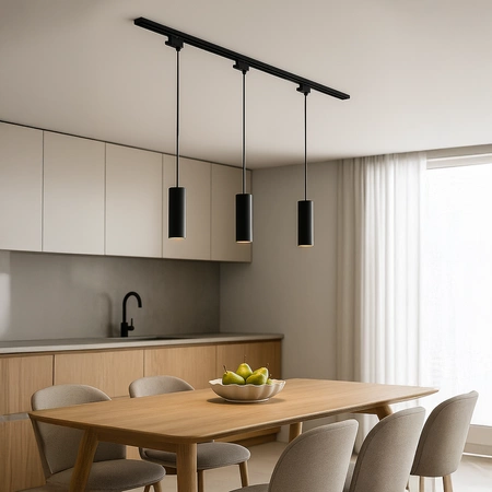 Oprawa Pipe Track Zwis Czarny 1xGU10 3-obwodowy