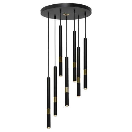 Lampa wisząca MONZA, MLP6385, czarny/złoty, 7x8W G9
