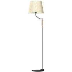 Lampa stojąca ETNA Black, MLP7279, czarny/kość słoniowa/drewno, 1x40W E27