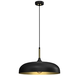 Lampa wisząca LINCOLN, MLP7898, 45 cm, czarny/złoty, 1x60W E27