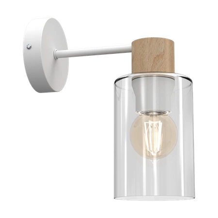 Nowoczesny kinkiet MADERA 1xE27 | Biały