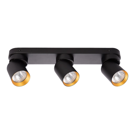 Lampa Sufitowa Andy 3xGU10 Czarny + Złoty